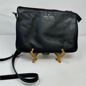 Kate Spade Pebbled Black Crossbody Bag